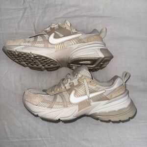 Nike V2K runners, sail/sandrift, size 6.5